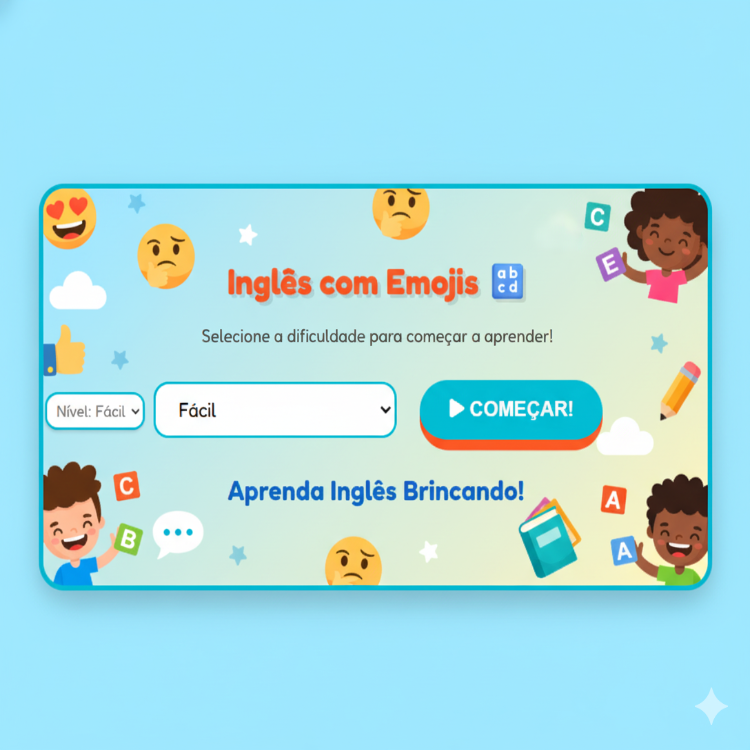Inglês com Emojis - Jogo educativo de inglês para crianças